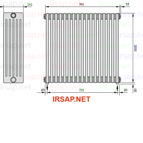Радиатор IRSAP Tesi 62000/17 T16 CL 01